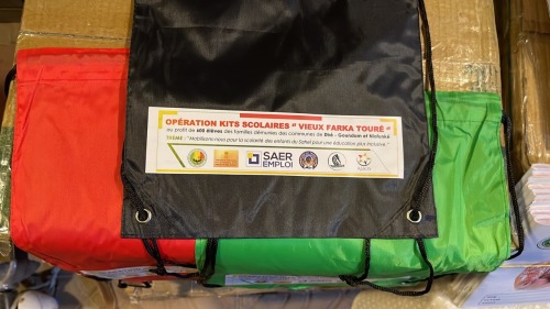 Sacs à dos de l'opération kits scolaires 2023.